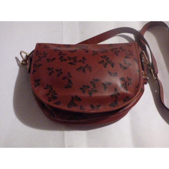 Bottega Veneta Vintage Crossbody Embossed Black Butterfly Print - Picture 12 of 12